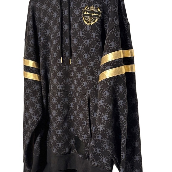 Champion Black and Gold Hoodie 2XL - Picture 2 of 2